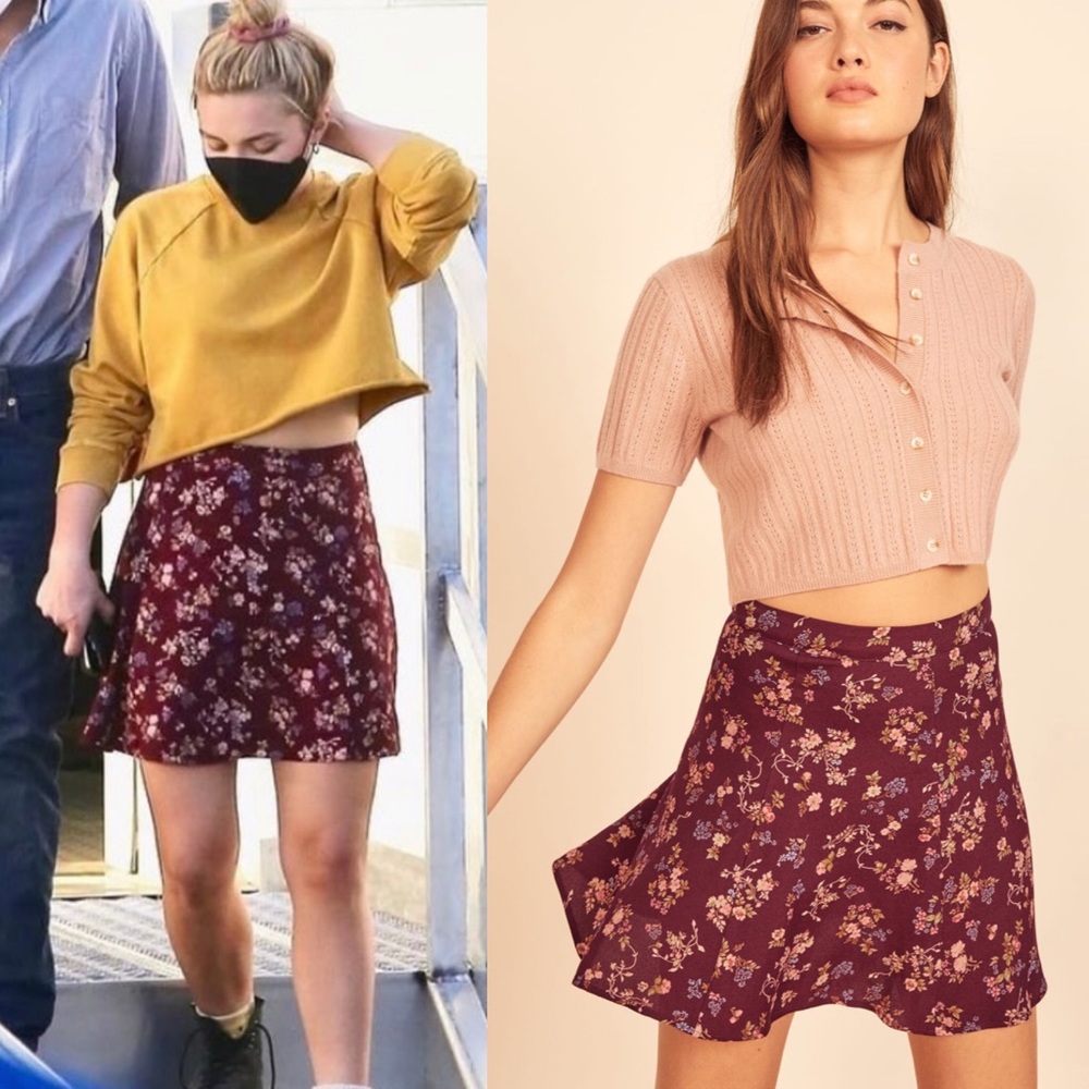 NWT Reformation Flounce mini skirt in Chantelle